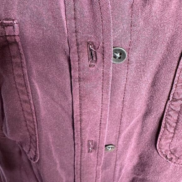 Rock & Republic silky button down distressed soft fabric long sleeves size Med - Picture 7 of 11